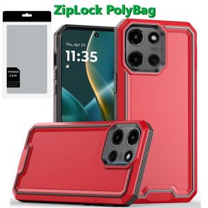 [PolyBag] For Moto G Stylus 5G 2025 Rank Tough Strong Modern Fused Hybrid - Red