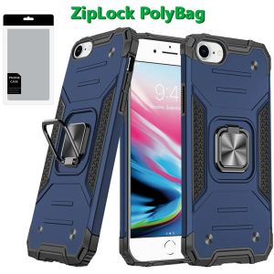 [PolyBag] For iPhone SE 3 (2022) SE/8/7 Robust Magnetic Kickstand Hybrid - Blue