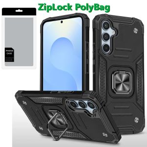 [PolyBag] For Samsung s25/s24 Robust Magnetic Kickstand Hybrid - Black