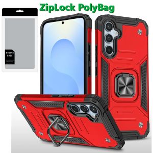 [PolyBag] For Samsung s25/s24 Robust Magnetic Kickstand Hybrid - Red