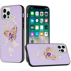 For Samsung Galaxy s25 Edge SPLENDID Diamond Glitter Ornaments Engraving Case Cover - Garden Butterflies Purple