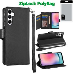 [PolyBag] For Samsung Galaxy A26 Wallet ID Card Holder - Black