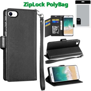 [PolyBag] For iPhone 16E / SE4 Wallet ID Card Holder - Black