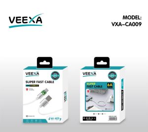 Veexa Metal Led Light Woven Usb-Tc Super Fast Cable