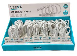 Veexa Display Box Woven Super Fast Cable  