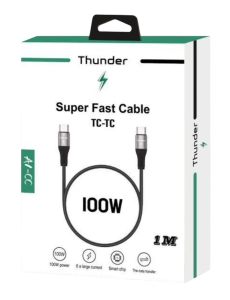 Thunder- Braided Super Fast Cable Type-C To Type-C (1M)