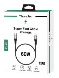 Thunder- Braided Super Fast Cable Type-C To  iPhone (1M)