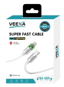 Veexa Metal Led Light Woven C-L Super Fast Cable