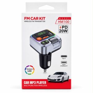 FM Car Kit Wireless Transmitter Car MP3/TF Card/Charger - HM100