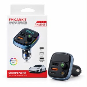 FM Car Kit Wireless Transmitter Car MP3/TF Card/Charger - HM105