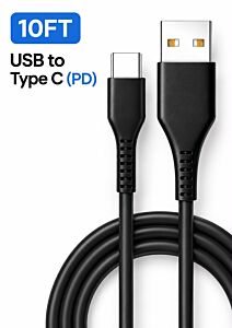 10FT [USB - Type C PD] - Black w Black Shell (27)