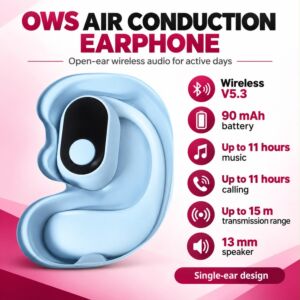 OWS V5.3 Wireless Open-Ear Air Conduction Exercise Earphones –White 