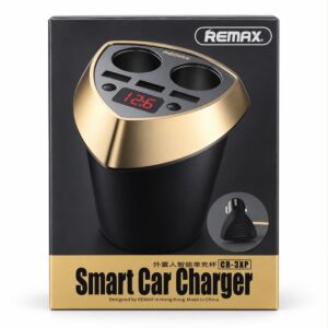 REMAX CR-3XP Smart Car Charger – Black & Gold