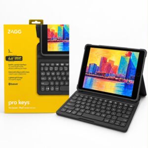 ZAGG Pro Keys Detachable Bluetooth Keyboard Case for iPad (7th / 8th / 9th Gen) – Black