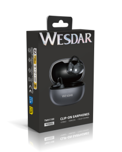 Clip-on Wireless Bluetooth Earphones - Black