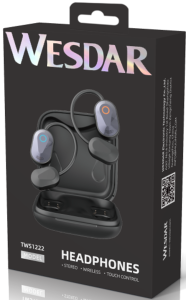 Open Ear Wireless Bluetooth Earphone - Black