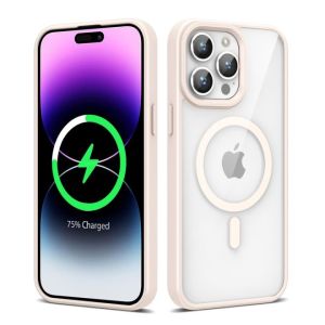 For Samsung S23 Ultra Skin Touch Feel [Magnetic Circle] Kickstand Hybrid - Pink