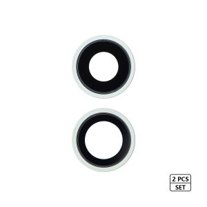 Premium Back Camera Lens with Bracket & Bezel for IP 11 - Green (2 Pcs Set)