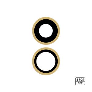 Premium Back Camera Lens with Bracket & Bezel for IP 11 - Yellow (2 Pcs Set)