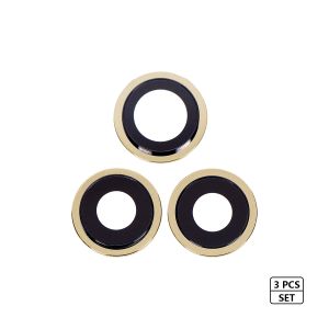 Premium Back Camera Lens with Bracket & Bezel for IP 11 Pro / 11 Pro Max - Gold (3 Pcs Set)
