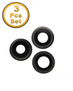 Premium Back Camera Lens with Bracket & Bezel for IP 12 Pro - Graphite (3 Pcs Set)