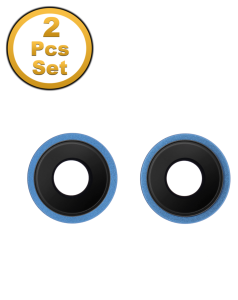 Premium Back Camera Lens with Bracket & Bezel for IP 13 Mini / 13 - Blue (2 Pcs Set)