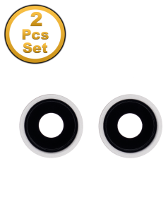 Premium Back Camera Lens with Bracket & Bezel for IP 13 Mini / 13 - Starlight (2 Pcs Set)