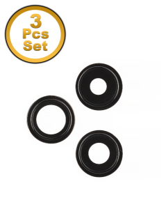 Premium Back Camera Lens with Bracket & Bezel for IP 13 Pro / 13 Pro Max - Graphite (3 Pcs Set)