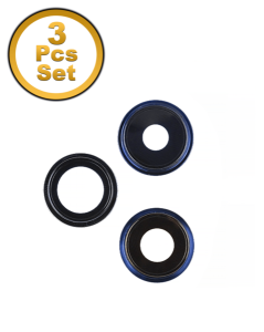 Premium Back Camera Lens with Bracket & Bezel for IP 13 Pro / 13 Pro Max - Sierra Blue (3 Pcs Set)