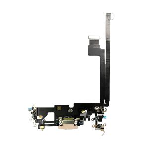 Premium Charging Port Flex Cable for IP 12 Pro Max - Gold