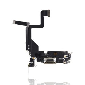 Premium Charging Port Flex Cable for IP 14 Pro - Gold