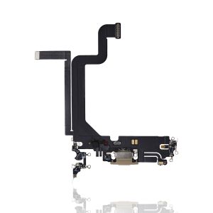 Premium Charging Port Flex Cable for IP 14 Pro Max - Gold