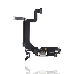 Premium Charging Port Flex Cable for IP 14 Pro Max - Silver