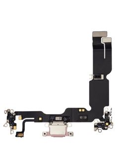 Premium Charging Port Flex Cable for IP 15 Plus - Pink