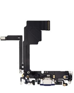 Premium Charging Port Flex Cable for IP 15 Pro - Blue Titanium