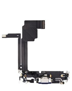 Premium Charging Port Flex Cable for IP 15 Pro Max - Blue Titanium