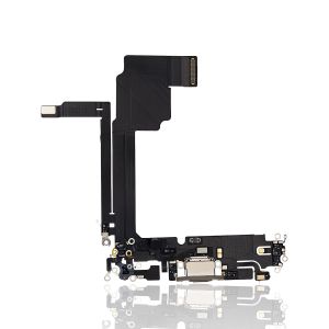 Premium Charging Port Flex Cable for IP 15 Pro Max - Natural Titanium
