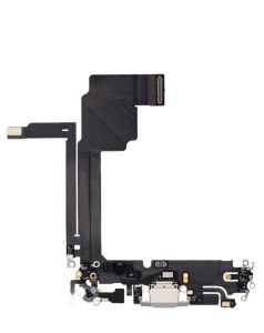 Premium Charging Port Flex Cable for IP 15 Pro Max - White Titanium
