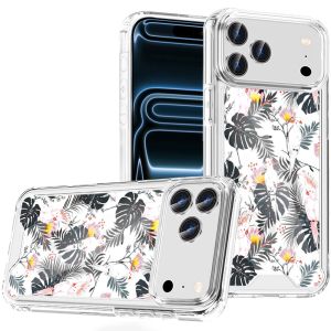For iPhone 17 Pro Max Beautiful TPU Designs Case Case - Tropical Flamingo & Leaves