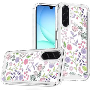 For Samsung A17 5G Beautiful TPU Designs Case Case - Purple and Green Wildflowers