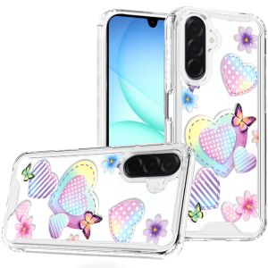 For Samsung A17 5G Beautiful TPU Designs Case Case - Pastel Hearts with Butterflies