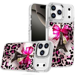 For iPhone 17 Pro Max Beautiful Epoxy Designs With Chrome Metallic Edges Hybrid - 3