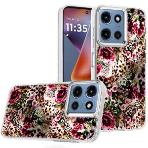 For Motorola Moto G 5G 2025 Beautiful Epoxy Designs With Chrome Metallic Edges Hybrid - 1