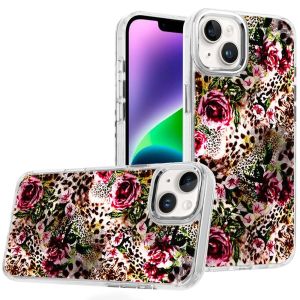 For iPhone 13/14 Beautiful Epoxy Designs With Chrome Metallic Edges Hybrid - 1