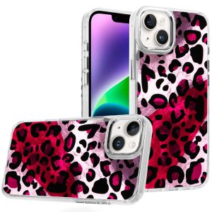 For iPhone 13/14 Beautiful Epoxy Designs With Chrome Metallic Edges Hybrid - 4