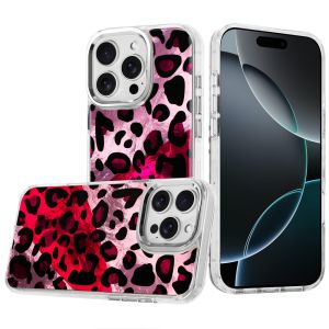 For iPhone 16 Pro Max 6.9 Beautiful Epoxy Designs With Chrome Metallic Edges Hybrid - 4