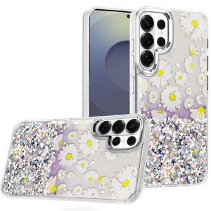 For Samsung s26 Ultra Beautiful Epoxy Designs With Chrome Metallic Edges Hybrid - 7
