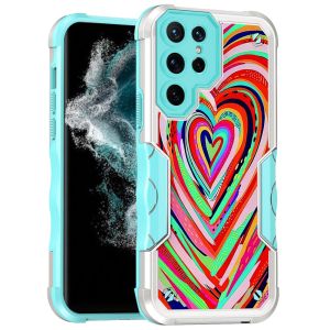 For Samsung S23 Plus Attractive Design Shockproof Hybrid Case Cover - B
