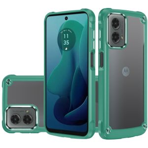 For Motorola Moto G 5G 2024 Ultimate CaseX Transparent Hybrid Case with Metal Buttons And Camera Edges - Might Green
