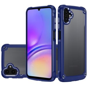 For Samsung A05 Ultimate CaseX Transparent Hybrid Case with Metal Buttons And Camera Edges - Blue
